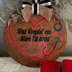 Handmade 8” door hanger